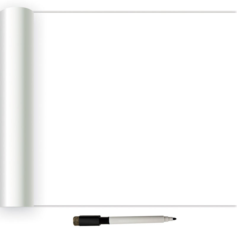NuWallpaper NU2497 Dry Erase Peel Stick Wallpaper, White & Off-White - Image 1
